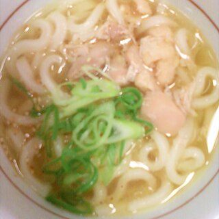 .:♪*:･鶏肉と長ねぎの　冷たいうどん.:♪*